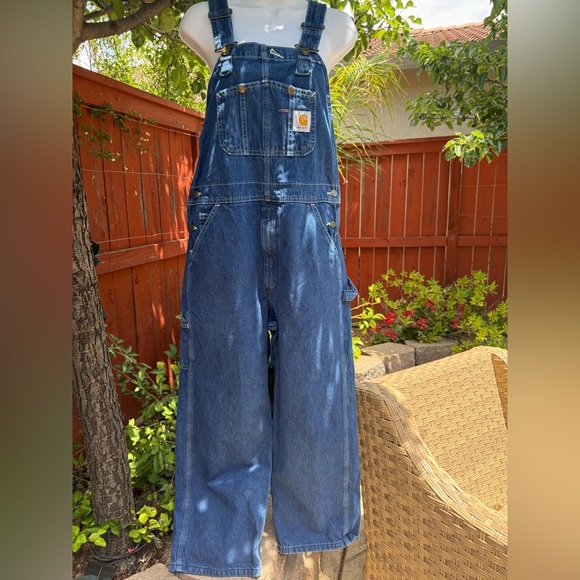 Carhartt Dark Blue Denim work Overalls - Picture 7 of 7